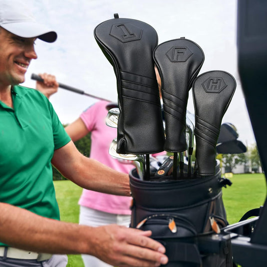 Leather Golf Head Covers - Set of 3