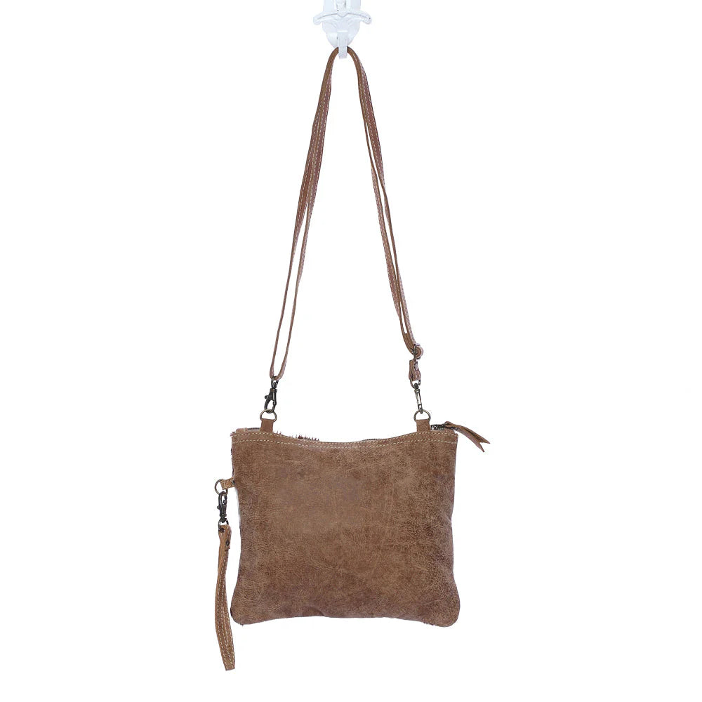 Tilly Brown & White Cowhide Shoulder Bag