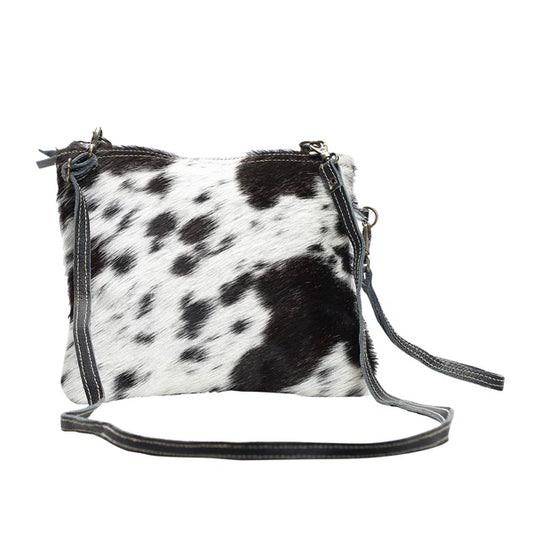 Bronte B&W Cowhide Shoulder Bag