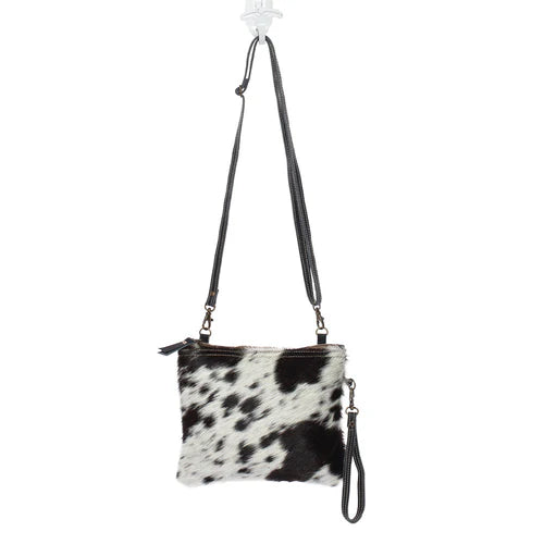 Bronte B&W Cowhide Shoulder Bag