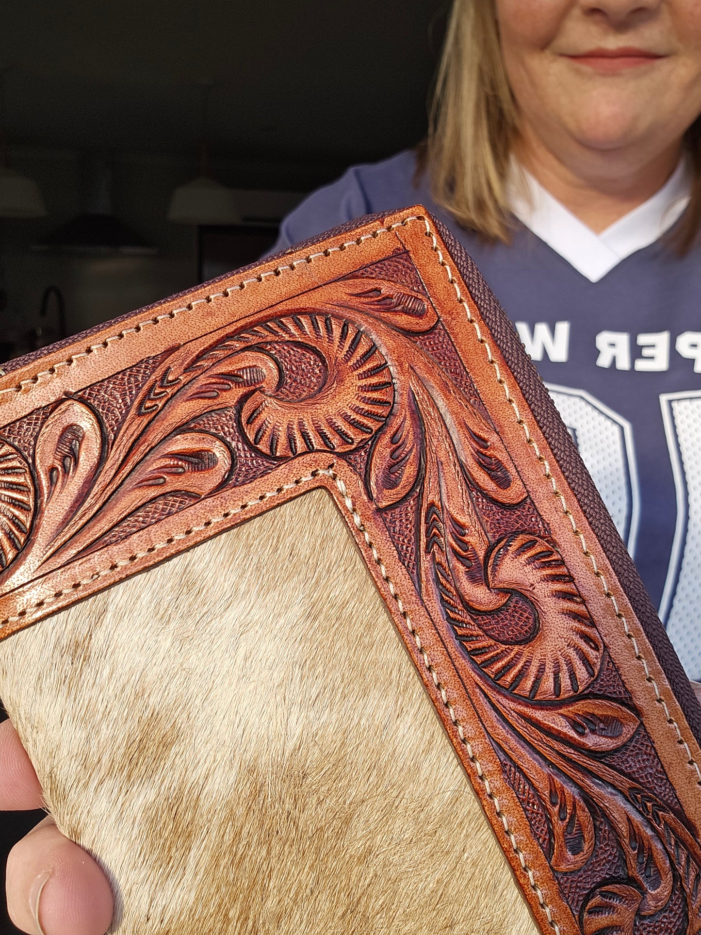 Carrie - Hand Carved Cowhide Wallet