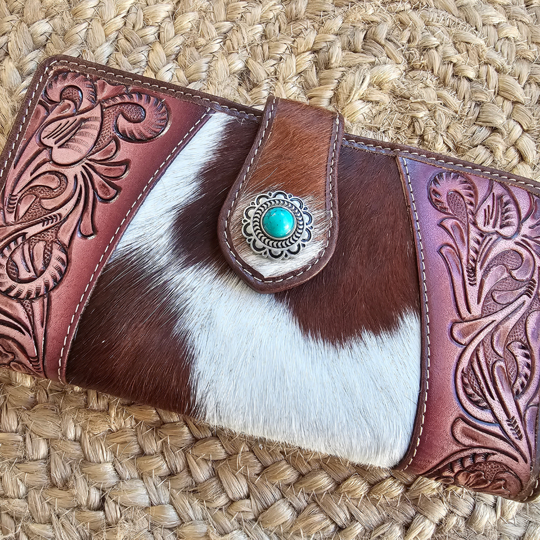 Rosa - Cowhide & Leather Wallet