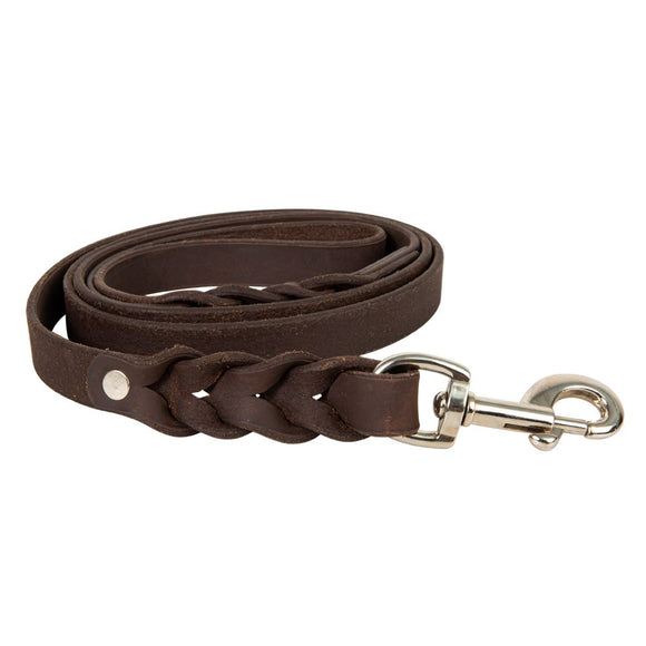 Leather Dog Leash - Choc Brown