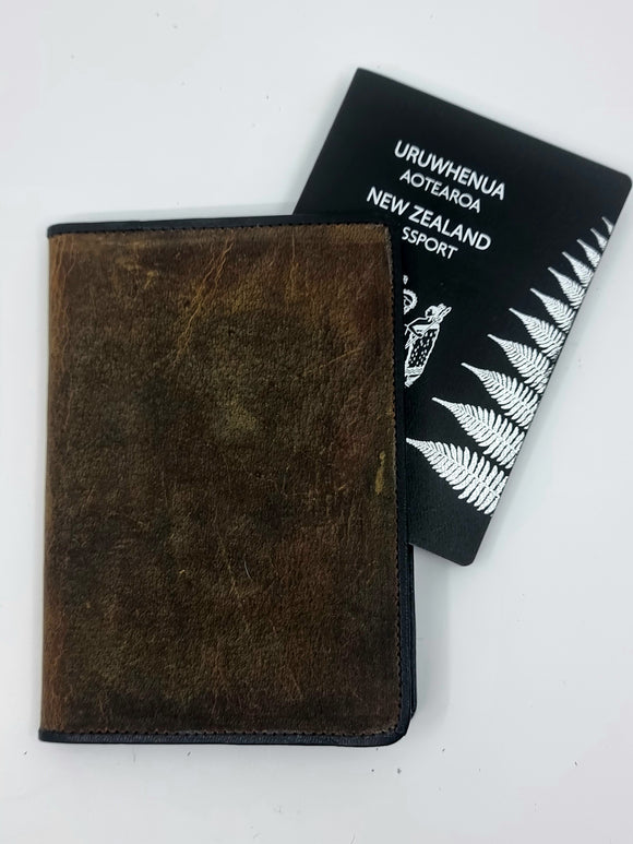 Aged Leather Passport Holder
