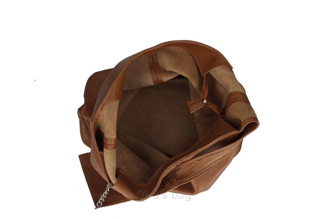 Ally - Caramel Italian Leather