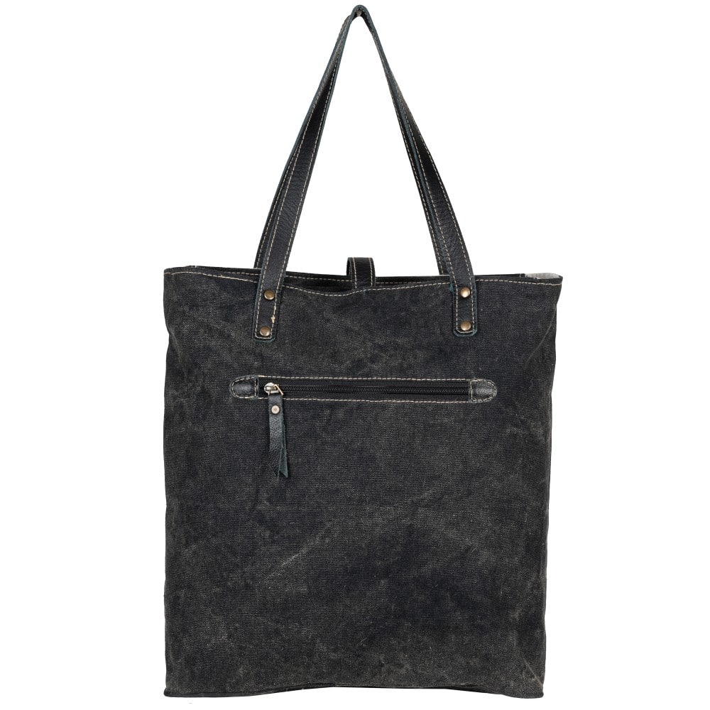 Faye - B &amp; W Cowhide Tote