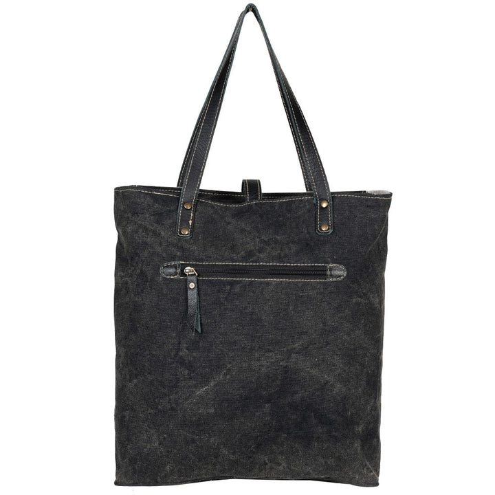 Faye - B &amp; W Cowhide Tote