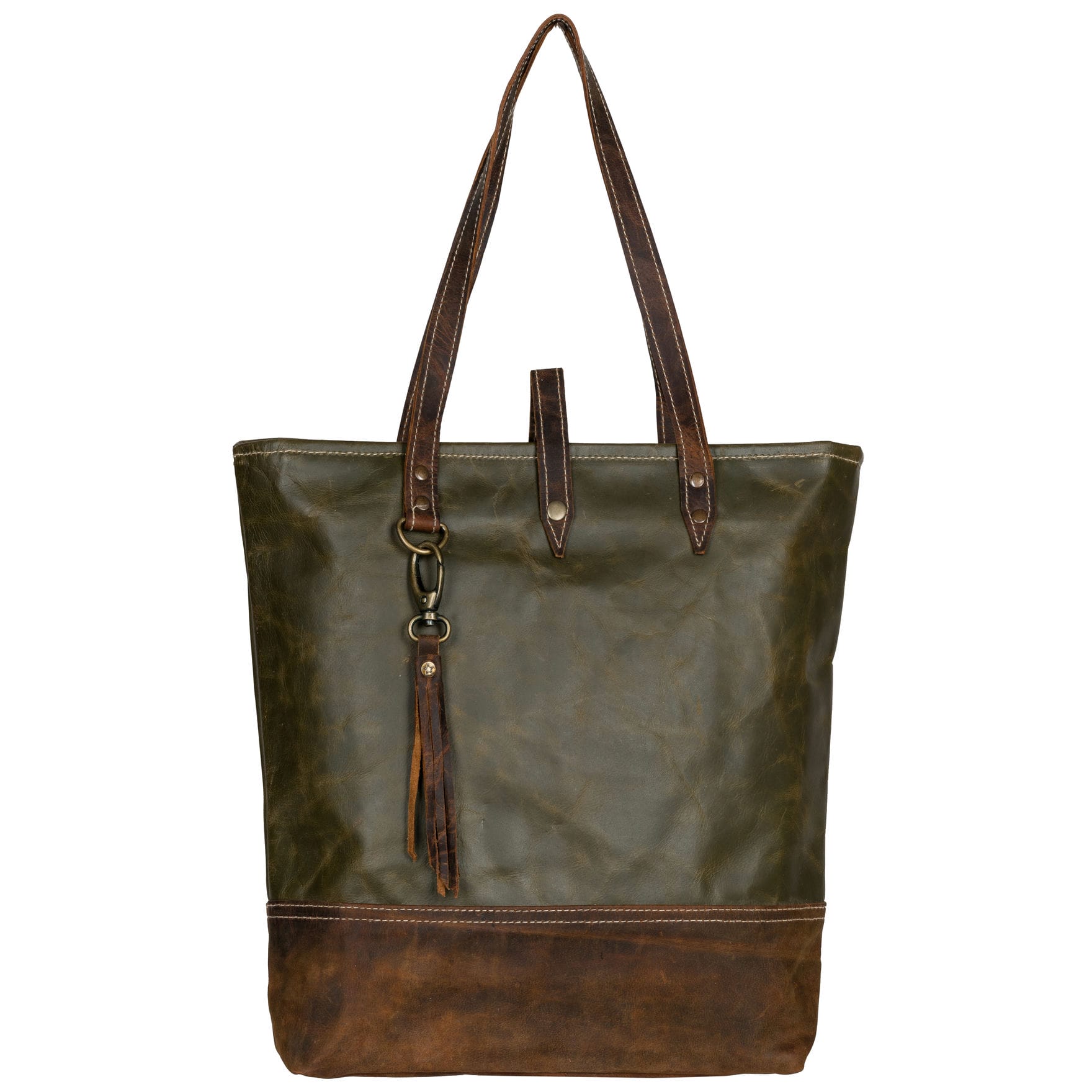Hunter Green Leather Tote  PRE ORDER