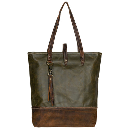 Hunter Green Leather Tote