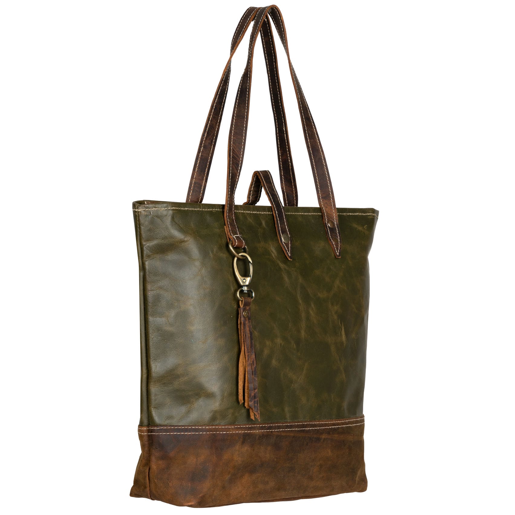 Hunter Green Leather Tote  PRE ORDER
