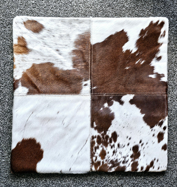 LARGE Cushion Cover - Rustic Choc & White