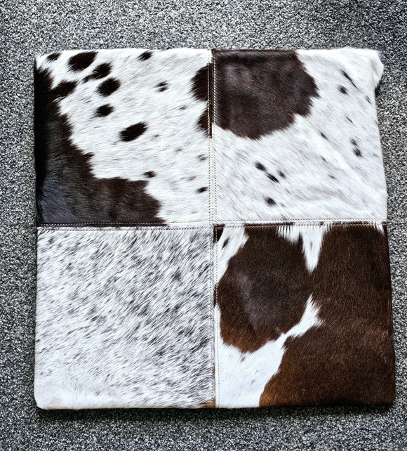 LARGE Cushion Cover - Rustic Choc & White