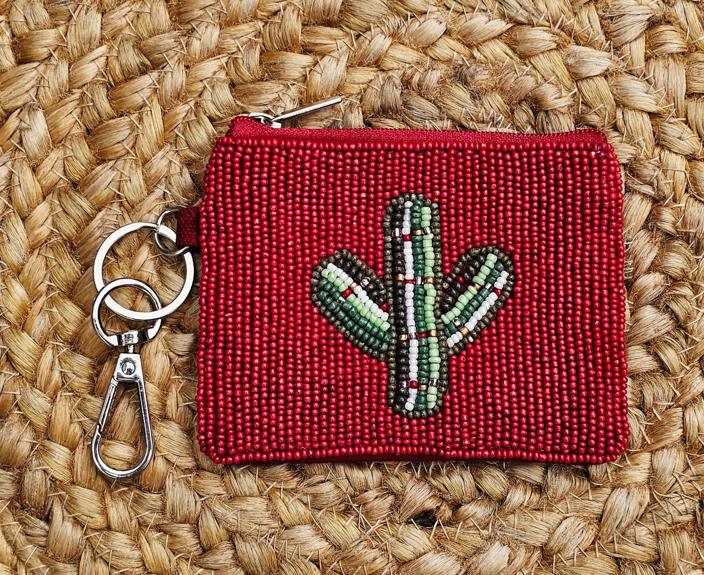 Hot Cactus - Beaded Coin Purse/Bag Charm