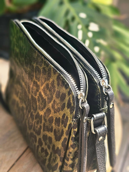 Jett - Double Zipper Bag - Gunmetal