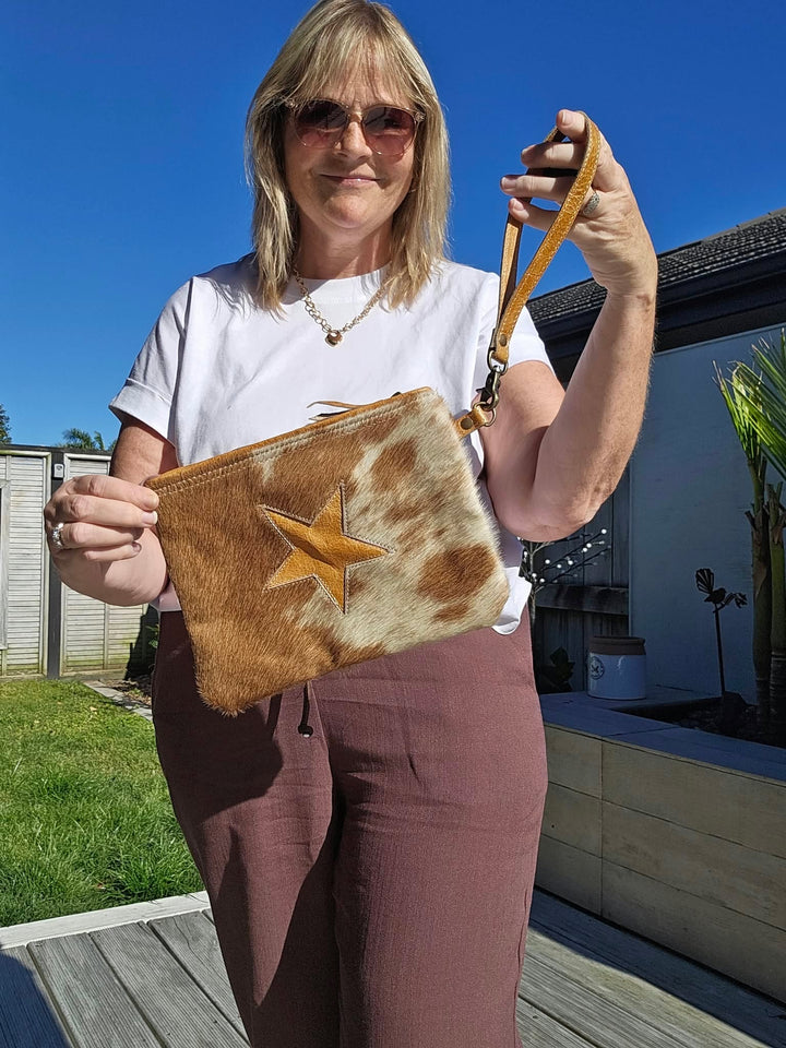 Starlet Cowhide Pouch/Clutch