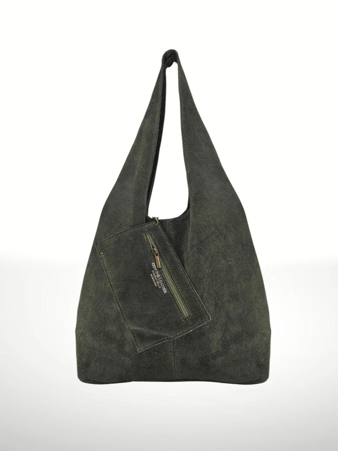 Gia - Olive Luxe Suede Tote