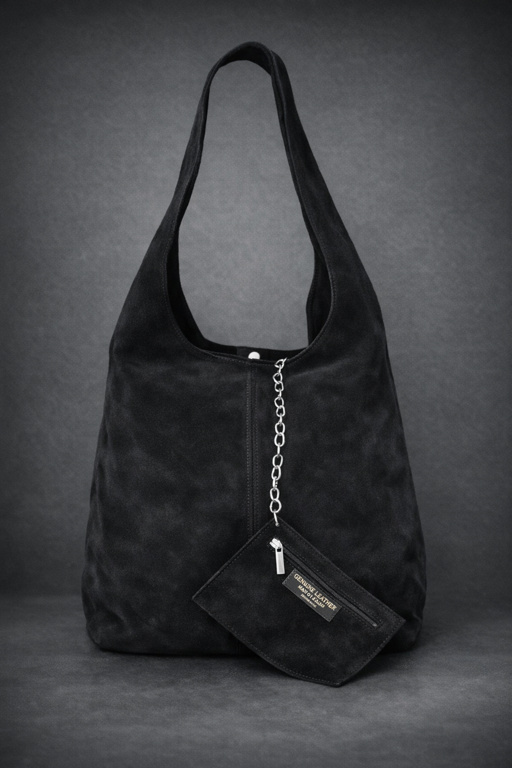 Gia - Noir Luxe Suede Tote