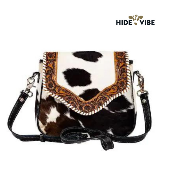 Gwen - Cowhide & Leather Messenger