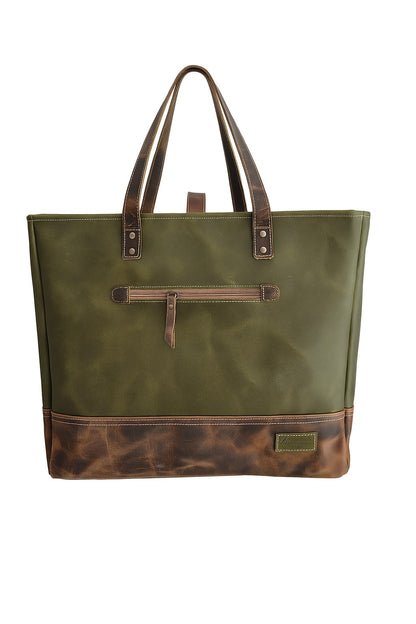Wendy XL Weekender Bag - Green Aged Leather