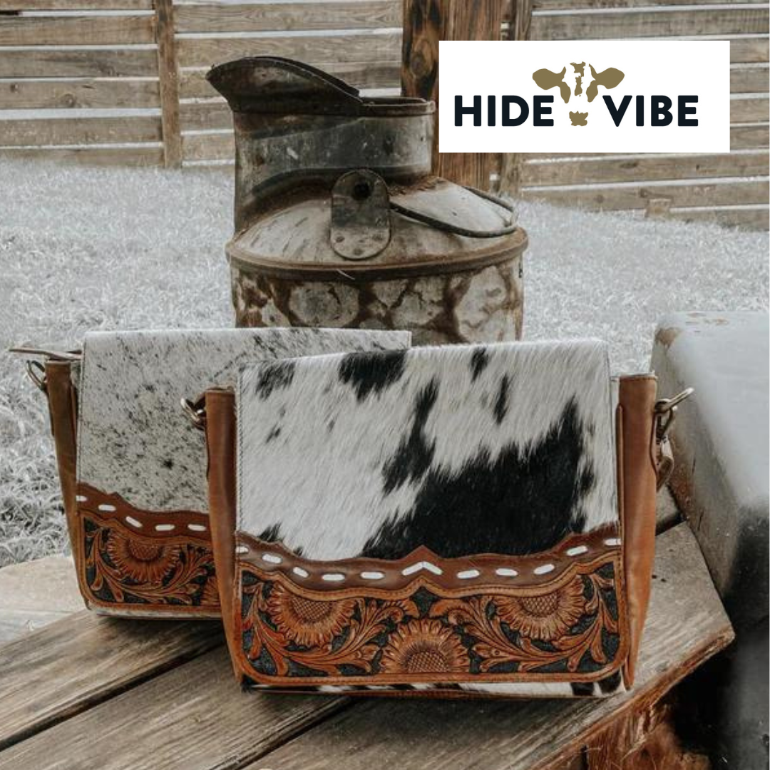 Maggie - Cowhide & Leather Messenger