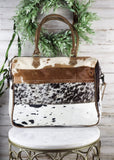 Lizzy Cowhide Panel Laptop Bag