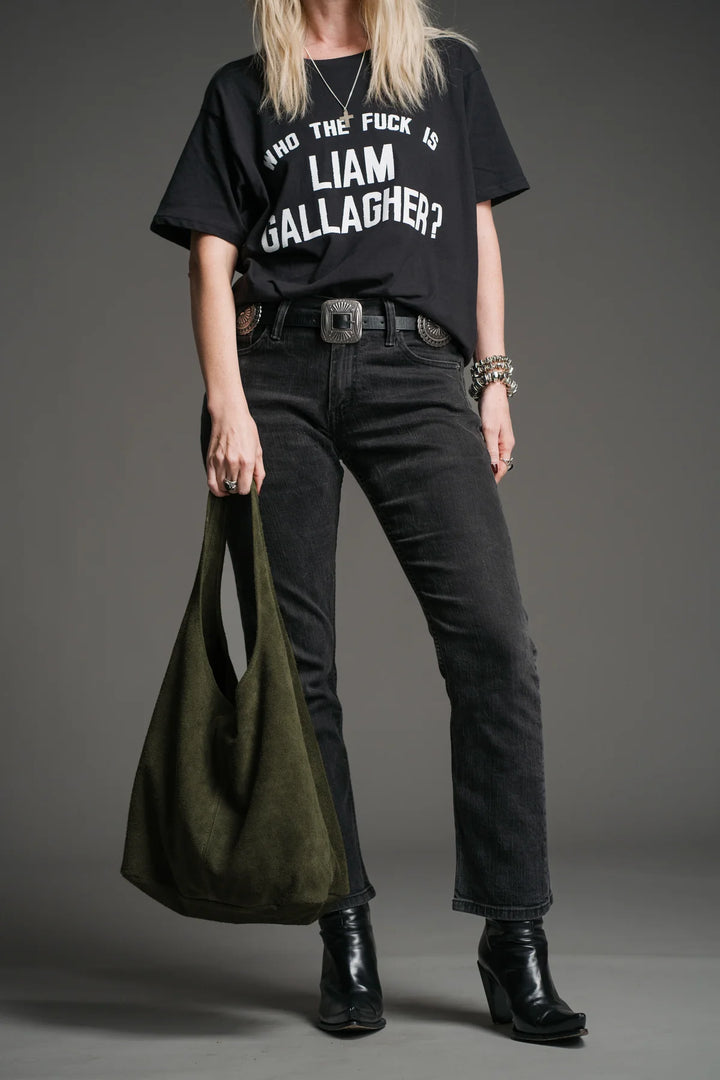 Gia - Olive Luxe Suede Tote