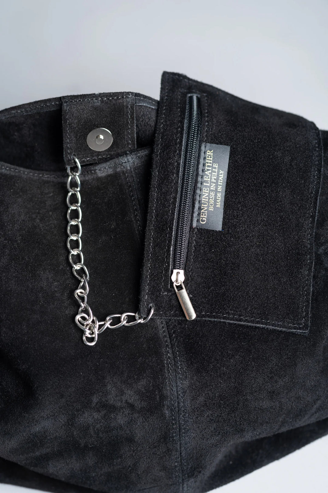 Gia - Noir Luxe Suede Tote