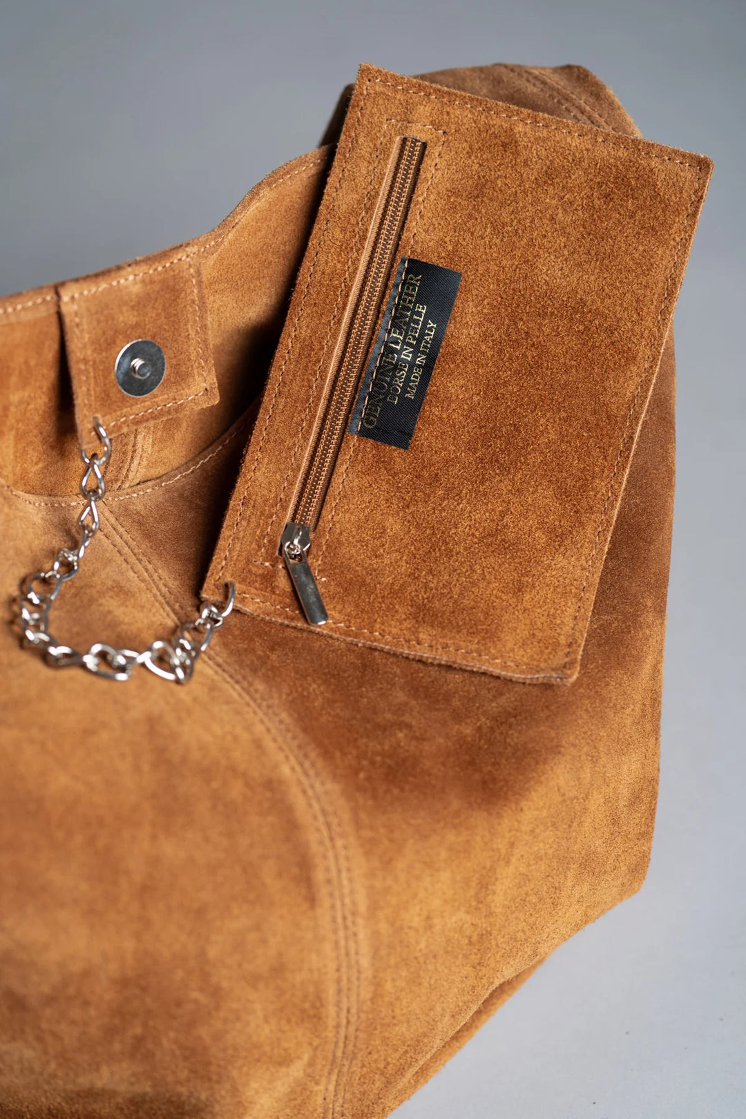 Gia - Brown Sugar Suede Tote