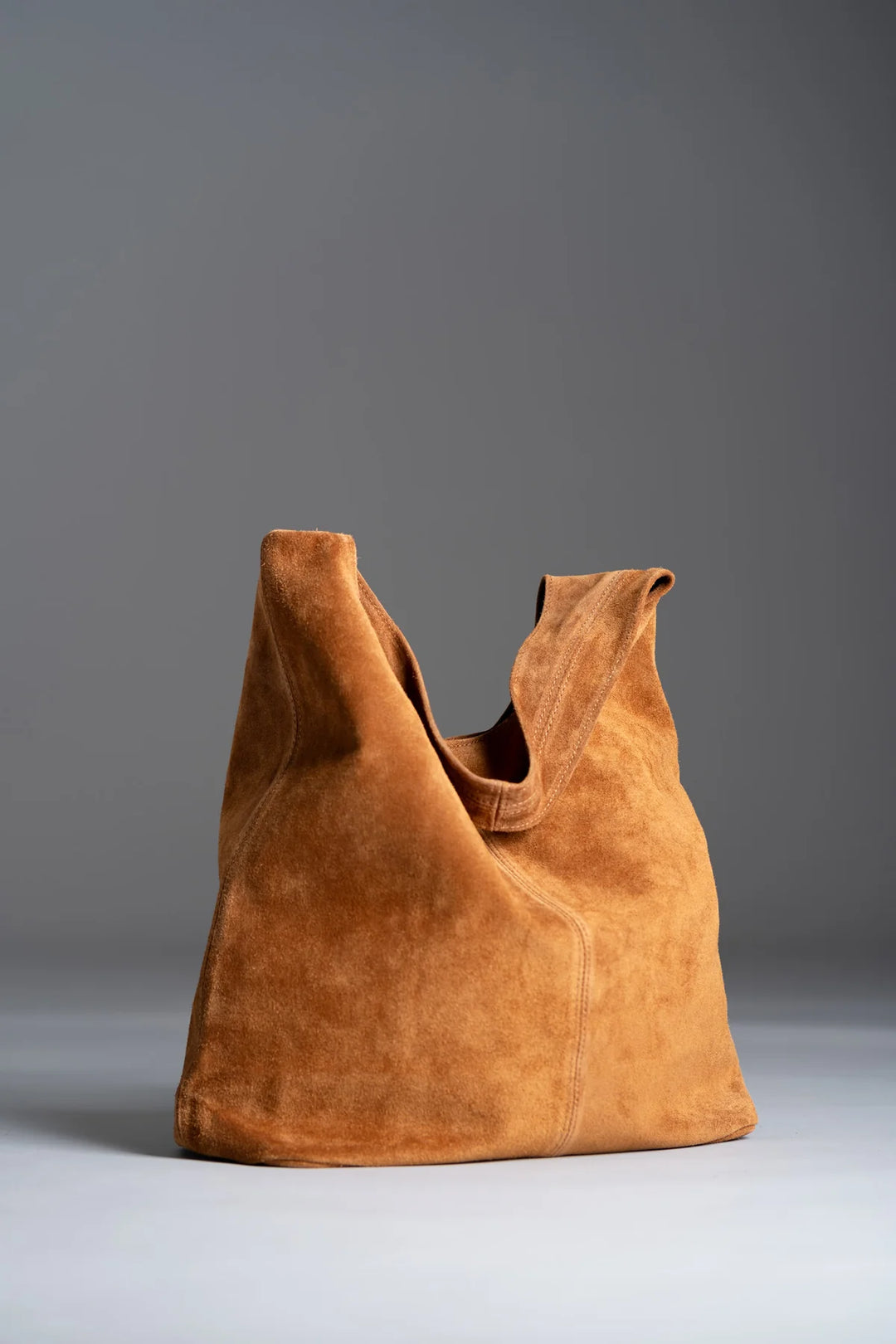 Gia - Brown Sugar Suede Tote