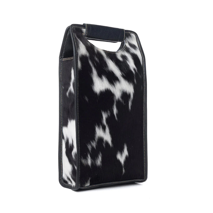 Luxe Cowhide Wine Carrier - 2 Bottles