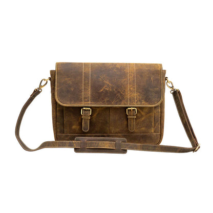 Shaye Aged Leather Satchel
