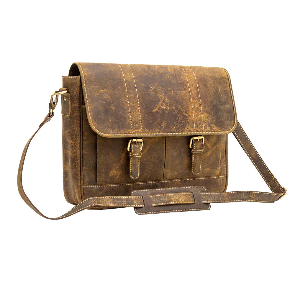 Shaye Aged Leather Satchel