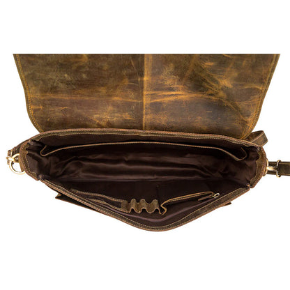 Shaye Aged Leather Satchel