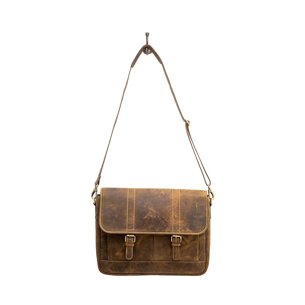 Shaye Aged Leather Satchel