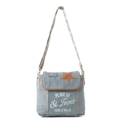 Trinny - Recycled Denim & Leather Bag