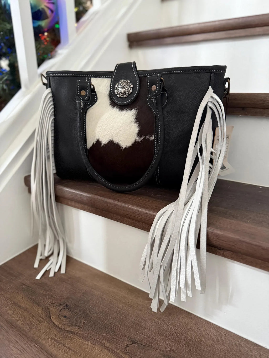 Shelley Cowhide Handbag + Shoulder Strap