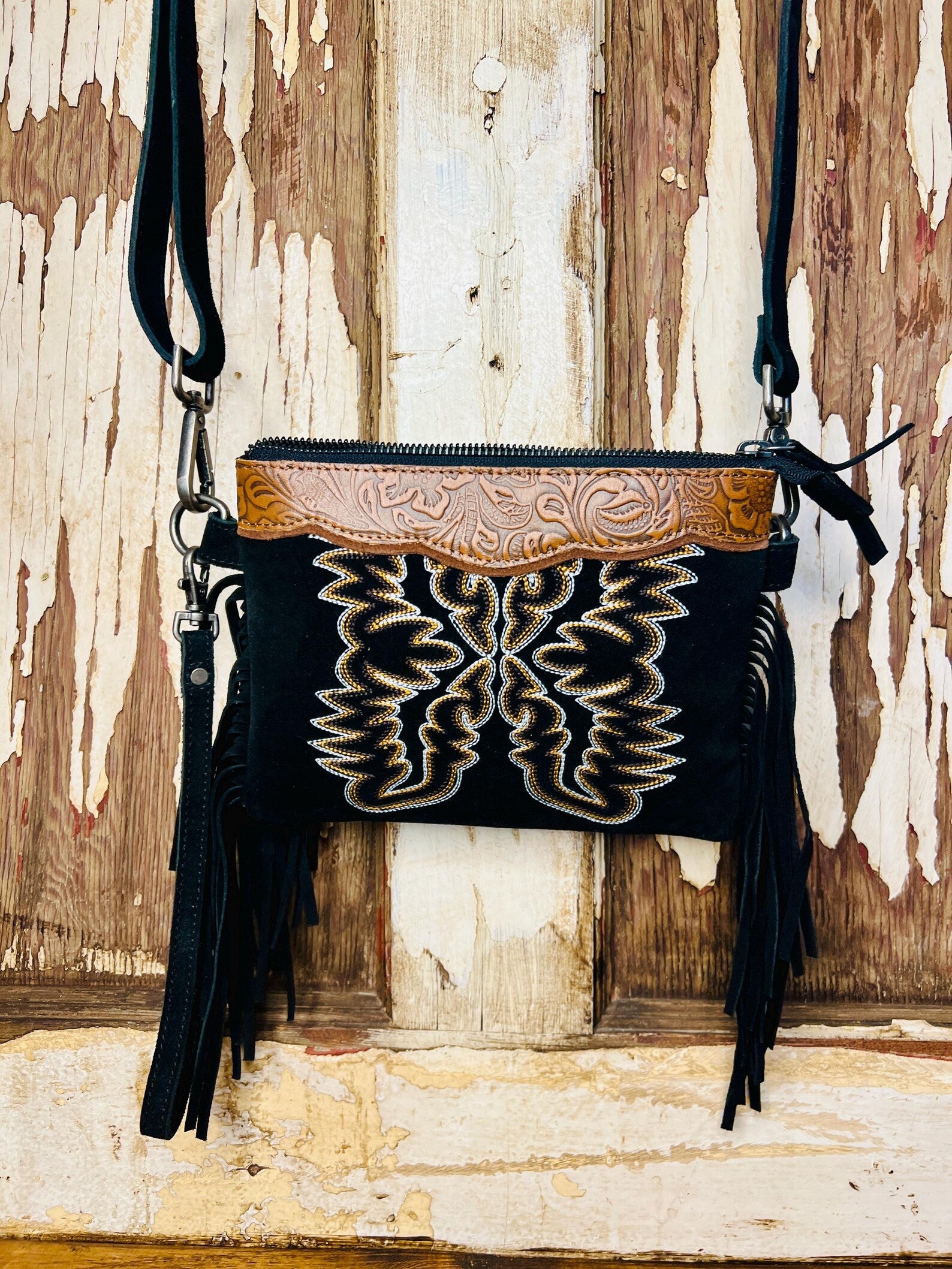 Danika Western Suede Crossbody