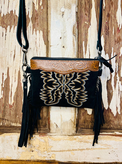 Danika Western Suede Crossbody