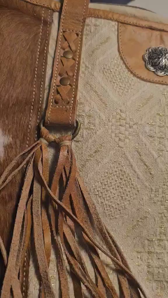 Shelley Cowhide Handbag + Shoulder Strap