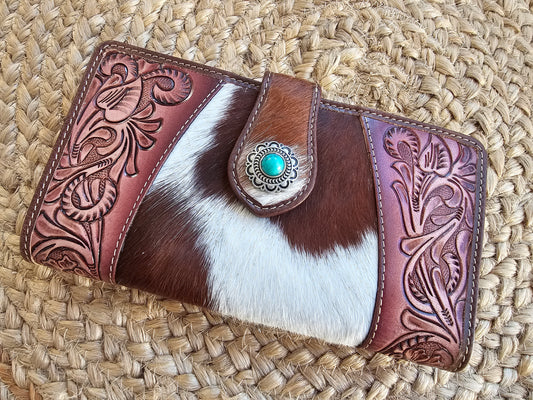 Rosa - Cowhide & Leather Wallet
