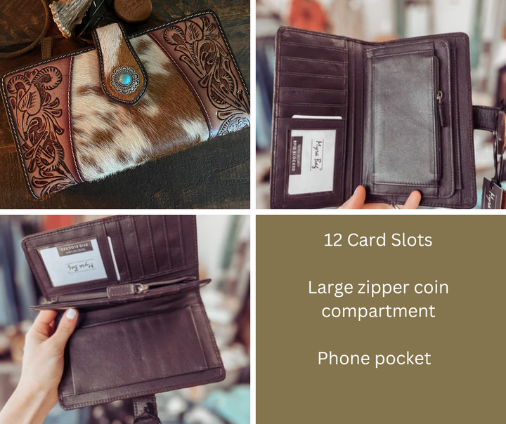Rosa - Cowhide &amp; Leather Wallet