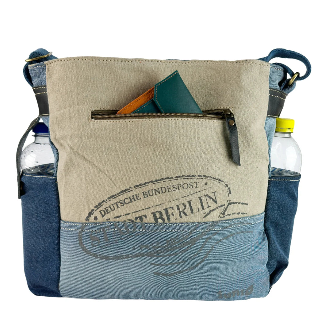 Greta - Recycled Denim & Canvas Bag