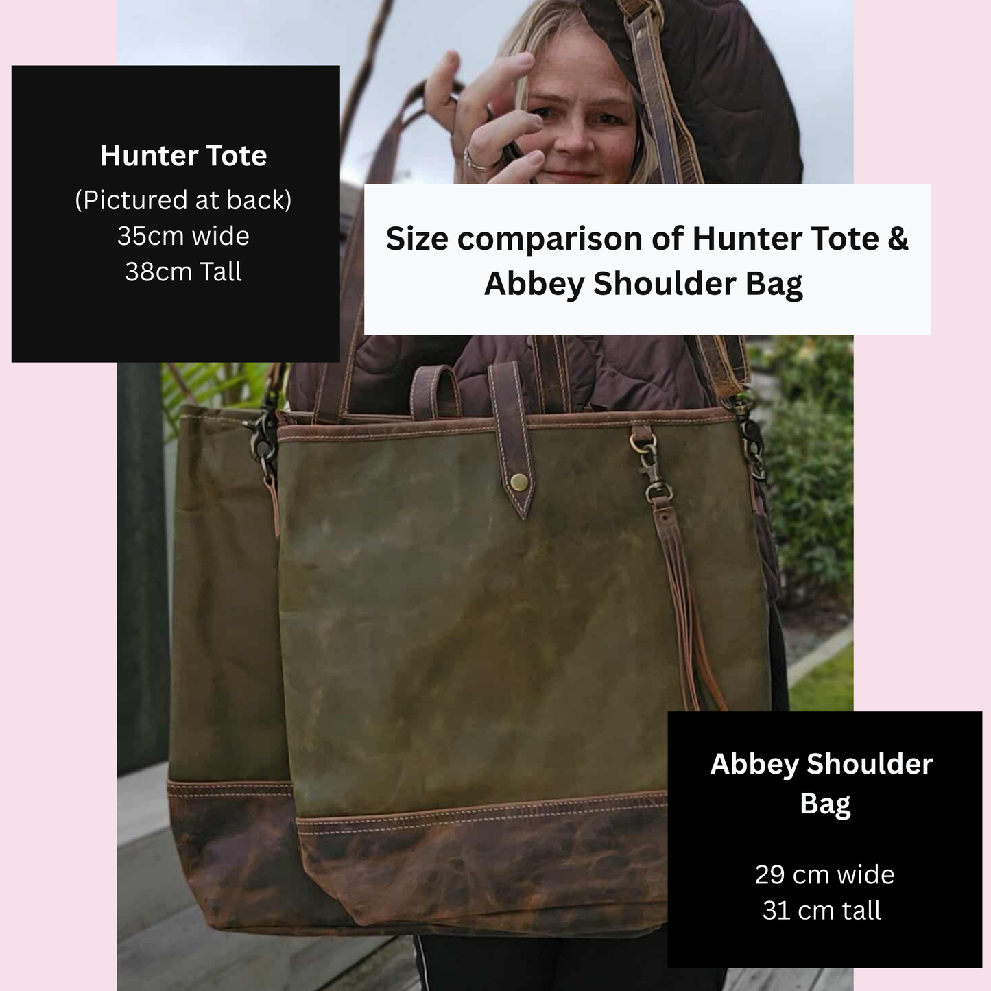 Abbey Green Aged Leather Shoulder Bag