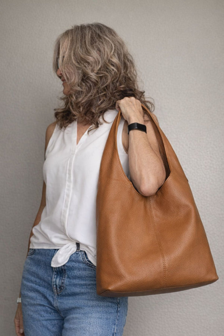 Ally - Caramel Italian Leather
