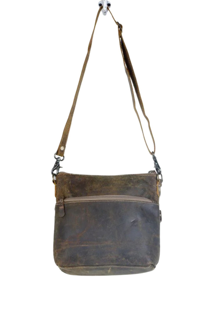 Fee- Aged Leather Shoulder Bag