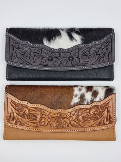 Tammy Wallet - TAN & WHITE