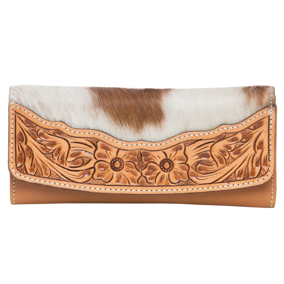 Tammy Wallet - TAN & WHITE
