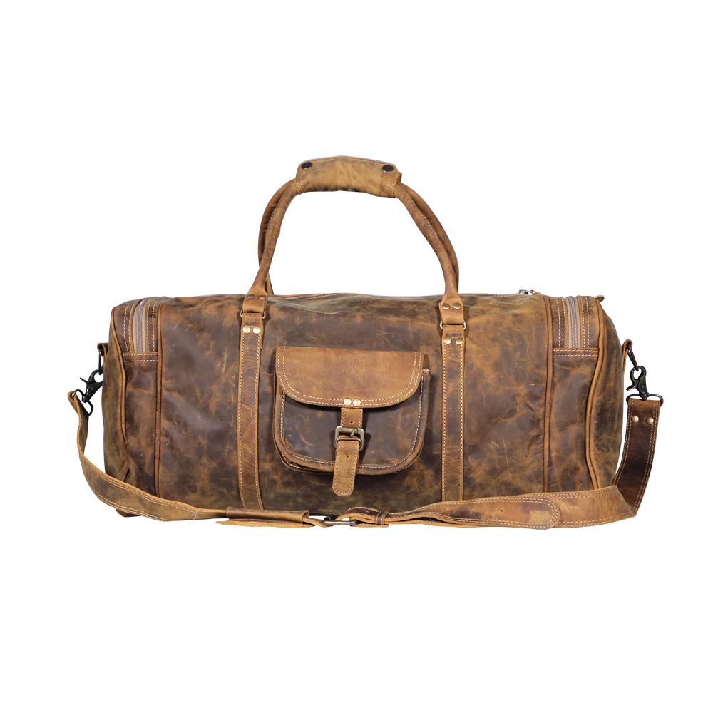 Aged Leather Jersey Traveller