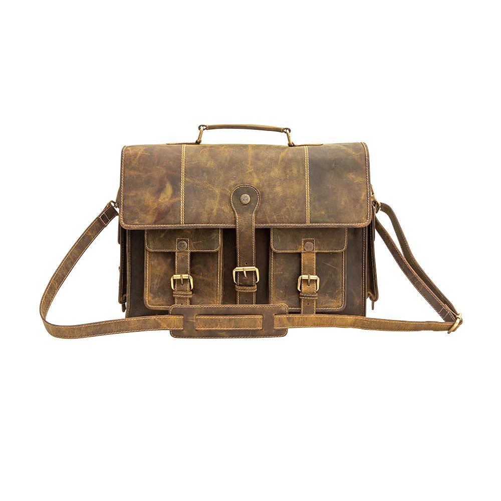 Shaye Aged Leather Satchel