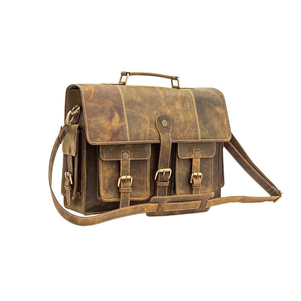 Shaye Aged Leather Satchel